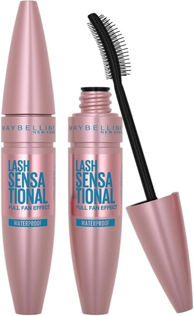Maybelline Lash Sensational Waterproof Mascara Layer-Reveal Brush Black
