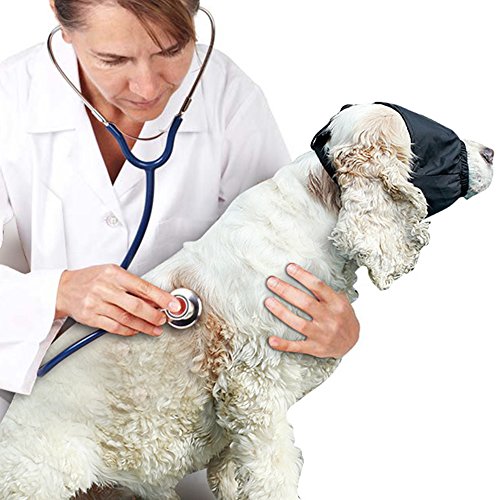 okdeals Dog muzzle,Calming Dog Eye Mask,Multifunctional Pet Anxiety Collar Mask for Medical,Cosmetology,Carsickness,Anxious Medium - Thumbnail 3