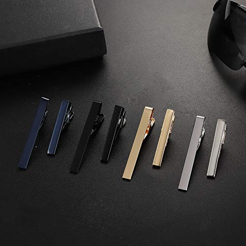 image for Yadoca 8 Pcs Tie Clips for Men Tie Bar Clip Set Wedding Business Regul