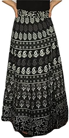 Himalayan Collective Women's Wrap Around Skirt Floral Paisley Bohemian Style