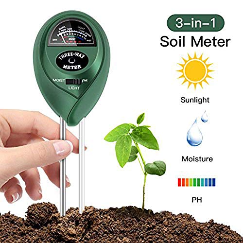 TBBSC Soil pH Meter,Soil Test Kit 3-in-1 Soil Tester with Moisture,Light and PH Test for Garden, Farm, Lawn, Indoor & Outdoor (No Battery Needed)