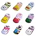 Pinksee 5 Pairs Anti Slip Skid Baby Girl Socks Animal Cartoon Infant Shoes Socks 6-18 months