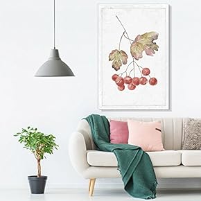 Canvas Wall Art - Hand Drawn Red Cherry Tree Series Artwork - Giclee Print Gallery Wrap Modern Home Art Ready to Hang - 12x18 inches