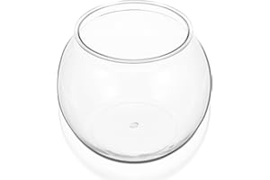 NOLITOY Goldfish Bowl Golden Fish Bowls Betta Tank Fish Living Tank Glass Vase 2 Gallon Fish Tank Round Fish Bowl Hydroponic Plant Holder Hydroponic Container Office The Pet Dining Table