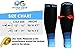 Physix Gear Calf Compression Sleeves for Women and Men - Calf Compression Sleeve for Running, Provides Calf Support and Shin Splints comfort, Compression Sleeves Calf for Enhanced, Black/Blue, L/XL