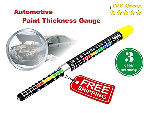 Paint Thickness Tester Meter Gauge, Paint Coating Tester, Car Body Damage Detector, With Magnetic Tip, And Measurement Scale, Crash-Test Check, Water Resistant, Highly Accurate