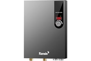 Ranein Electric Tankless Water Heater, 18kW 240V on Demand Instant Endless Water Heater with LED Temperature Display for Resi