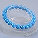 Justinstones Dyed Turquoise Howlite Gemstone 8mm Round Beads Stretch Bracelet 7 Inch Unisex