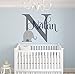 Custom Elephant Name Wall Decal for Boys - Baby Boys Room Decor - Nursery Wall Decals - Elephant Wall Art (30Wx22H)