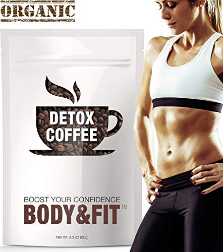 [Upgraded] Detox Coffee with 100% Arabica – Powerful Natural Ingredients, Cleanse and Detox Body, Supports Weight Loss, Fast Results, Great Taste –FDA Certified and Organic (30 Servings)