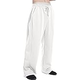 ZUGJAM Men's Baggy Sweatpants Wide Leg Lounge Sweat Pants with Pockets