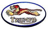 Triumph tiger Motorcycles Racing Vintage Racer Classic Biker Club logo patch Jacket T-shirt Sew Iron on Patch Badge Embroidery