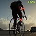 Pack of 2pcs- LED Sports Saftey Flashing Reflective Armband with High Visibility Light up Glow in the Dark Bracelet for Cycling, Jogging, Walking and Running (orange)