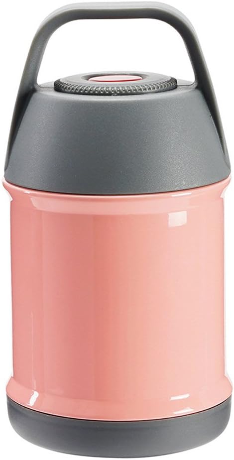 Insulated Lunch Box Japanese Stainless Steel Double Wall Bento Box Thermos Food Container Children Food Box For Soup 450ml (Pink)