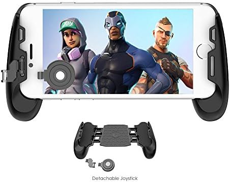 fitoplay Mobile Game Controller and Gamepad, Sensitive Shoot and Aim Trigger Fire Buttons, Ergonomic Design Handle Holder Hand Grip Stand for Fortnite/PUBG Mobile/Knives Out/Rules of Survival