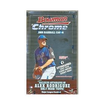 2005 Bowman Chrome Baseball Card Unopened Hobby Box at Amazon's Sports