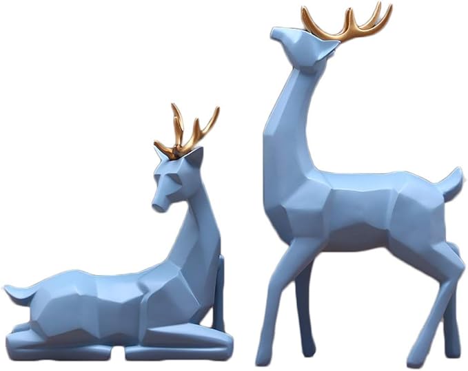 Fengkuo Nordic Adornos geométricos de elk TV para el hogar Mueble de