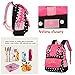 Vbiger Casual School Bag Children School Backpacks for Teen Girls Pink-black)