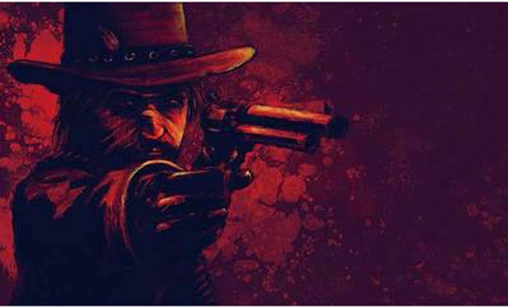MANCOT Poster, Wall Sticker, Red Dead 2, Game Home Decor, Cowboy, Dormitory Wallpaper, Living Room Bed Room Decor, Wild West, Waterproof, Medium Mural