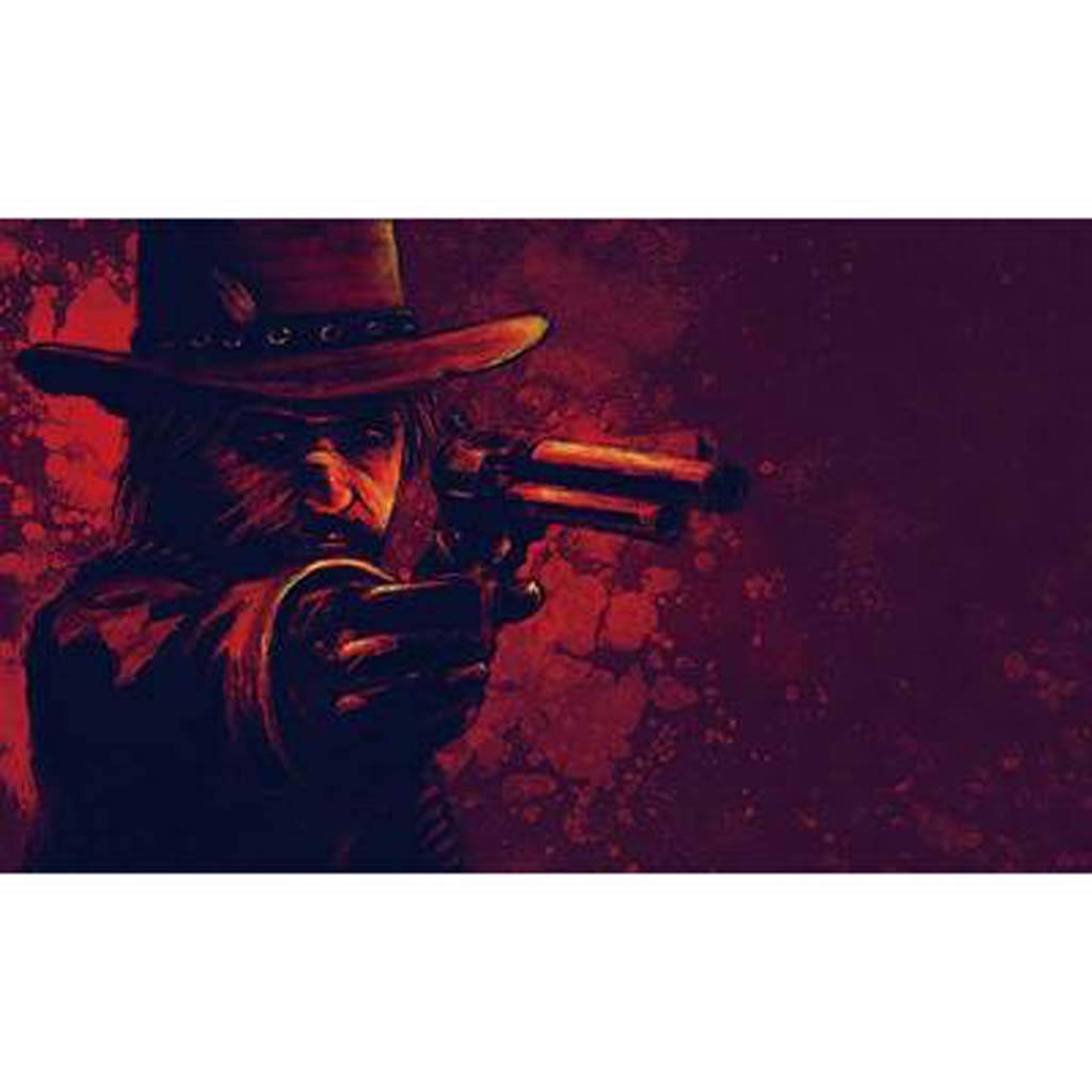 MANCOT Poster, Wall Sticker, Red Dead 2, Game Home Decor, Cowboy, Dormitory Wallpaper, Living Room Bed Room Decor, Wild West, Waterproof, Medium Mural