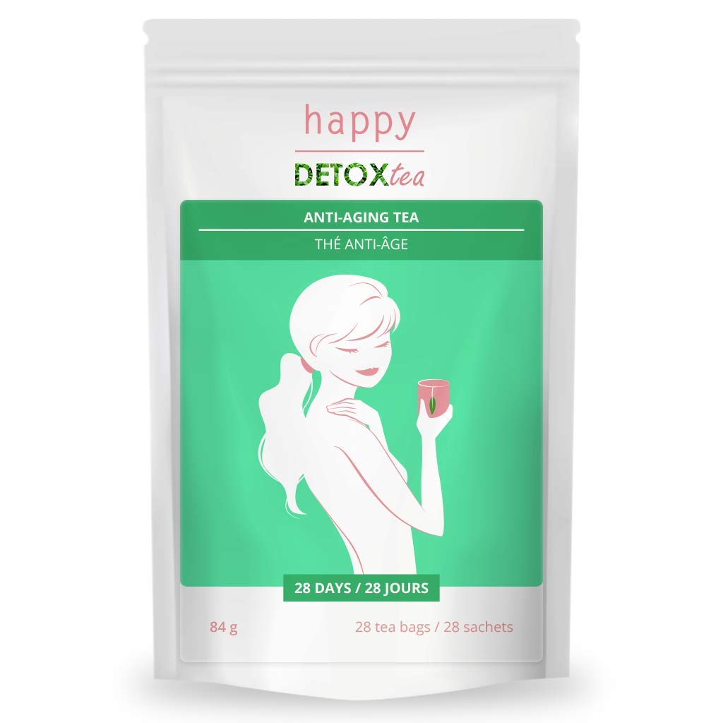 Beauty and Anti-Aging Tea - Happy Detox Tea - 28 teabags - 4 Weeks Programme