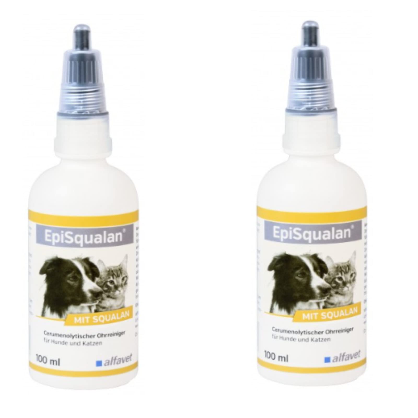 Generisch alfavet EpiSqualan - Ear Cleaner for Dogs and Cats - Twin Pack - 2 x 100 ml