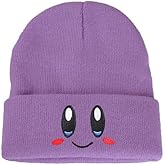 Pink Beanie Anime Beanie Lovely Knit Hats, Cute Winter Hats Cat Beanie Hat Embroidery Winter Knitted Warm Cap for Women Girls