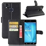 ASUS ZenFone 3 Zoom (ZE553KL) Case Holder + Screen Protector, Soft Flexible Slim TPU Rubber Cover with Kickstand and Shatterproof Protective Film for ASUS ZenFone3 Zoom 5.5