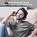 Active Noise Cancelling Headphones, LETSCOM Bluetooth Headphones with Mic Deep Bass Wireless Headphones Over Ear, 25 Hours Playtime, Soft Protein Earpads for Travel Work TV PC Cellphone - Black