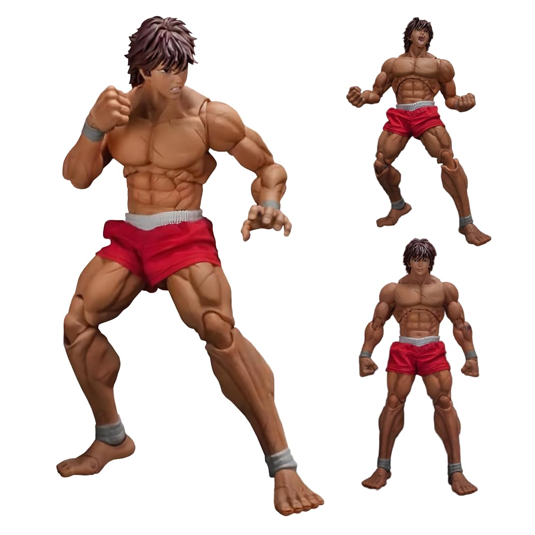 Zhongkaihua Baki Anime Figures Baki Baki Hanma Action Figure PVC Model Statue Storm Collectibles Baki Baki Hanma, 1/12 Action Figure Collectibles Ornaments, 17CM