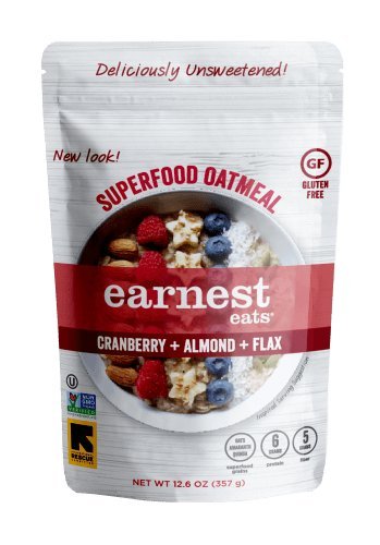 Earnest Eats Gluten Free & Sugar Free Oatmeal with Superfood Grains, Quinoa, Oats and Amaranth  - American Blend - (Case of 6 - 12.6 oz)