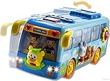 WolVol Shaking Musical Fun Small School Bus Toy with Flashing Lights, Moves and rides on its own, shakes & swings side to side