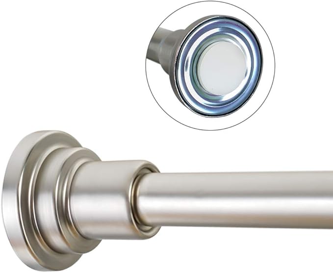 RH Art Tension Shower Curtain Rod Brushed Nickel 42 to 72