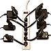 1ft Mini Extension Cords - Short Power Strip/Adapter Cable, 3 Prong Plug, 16AWG 13A (10 Pack, 1 Foot)