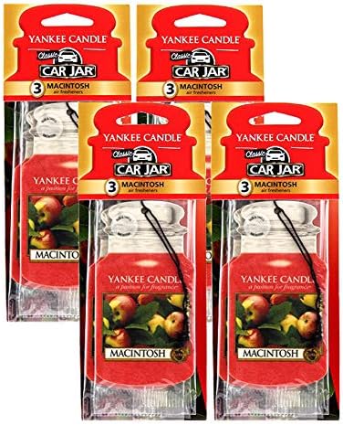Yankee Candle Car Jar Macintosh Air Fresheners - (4 Packs)
