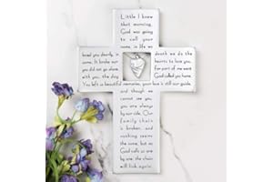 Roman Giftware Inc., Memorial Collection, 7.25" H Memorial Cross W/Charm,Religious, Inspirational, Durable (1x2x7)