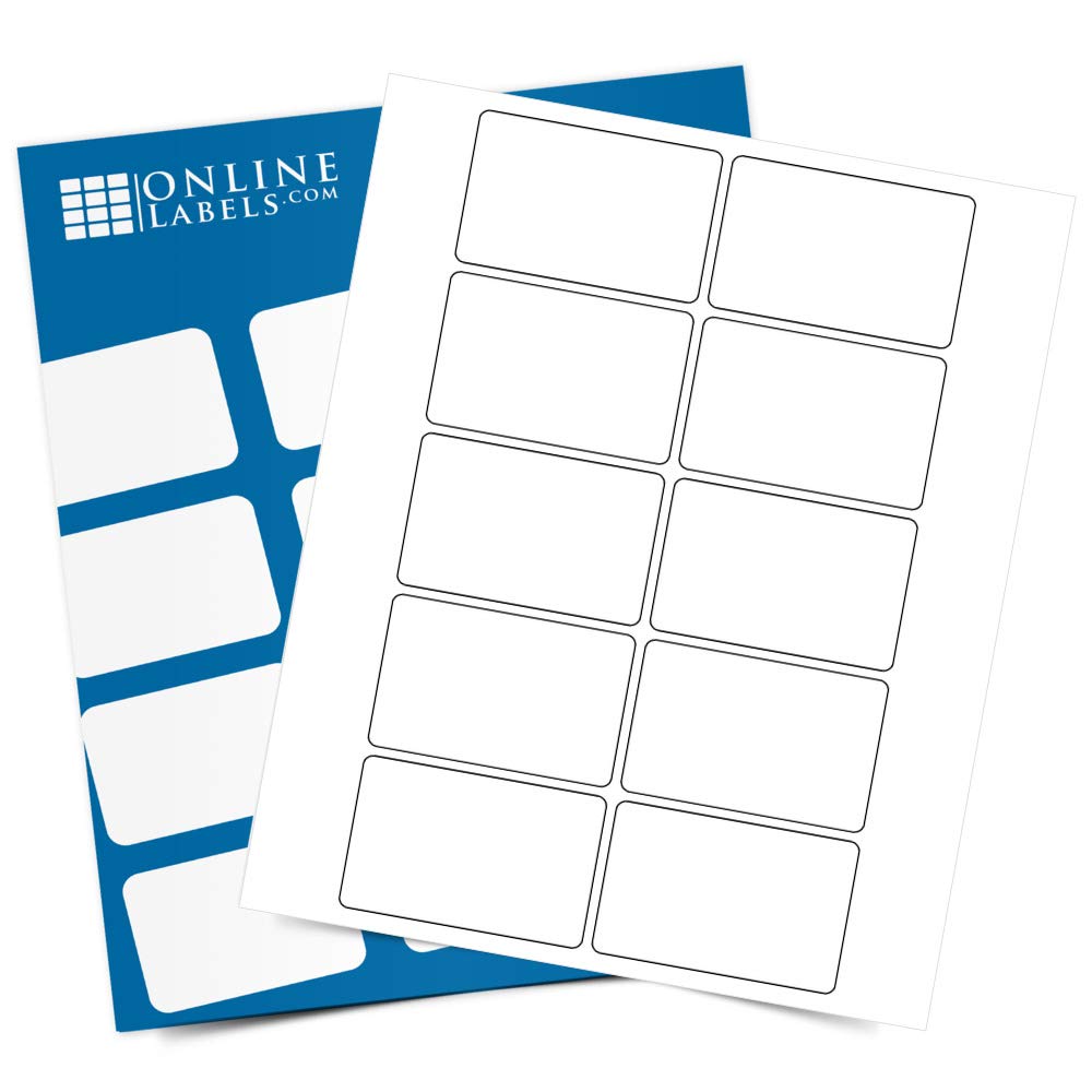 3 x 2 Rectangle Labels - Permanent, White Matte - Wax Melt, Soap, Address Labels - Pack of 1,000 Labels, 100 Sheets - Inkjet/Laser Printers - Online Labels