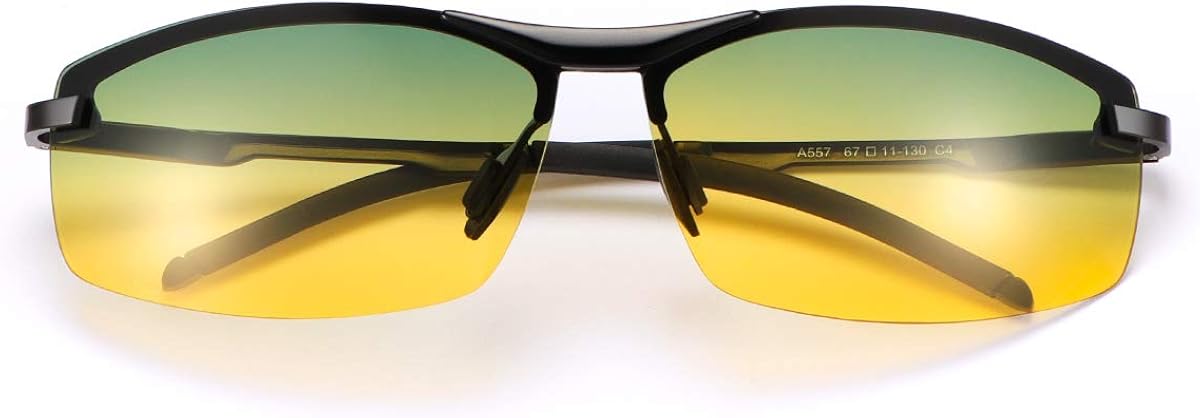Polarized Photochromic Outdoor Sports Safety Sunglasses for Men and Women Anti Glare UV400 Protection for Day and Night Driving Cycling Ski Golf Running Cycling Fishing Eyewear Ultra-Light Sun Glasses