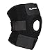 Liomor Knee Support Adjustable Open Patella Knee Brace Neoprene Breathable for Running, Basketball, Sports, Arthritis, Injury Recovery, for Men and Women, One Size, Black