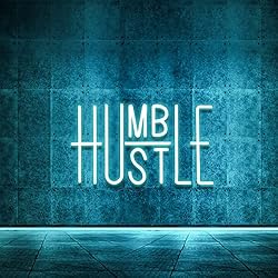 Hustle LED Neon Sign for Wall Decor, Words LED Neon