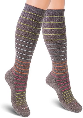 SocksLane Cotton Compression Socks for Women & Men. 15-20 mmHg Graduated Support for Nurses Travel Flight Shin Splints Edema