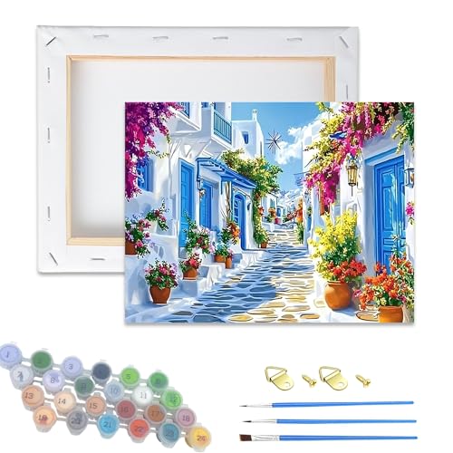 Coastal Village Scene