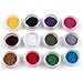 Youngman Nail Art Decor 3D Velvet Flocking Powder 12 Colors (Random Color Collection))