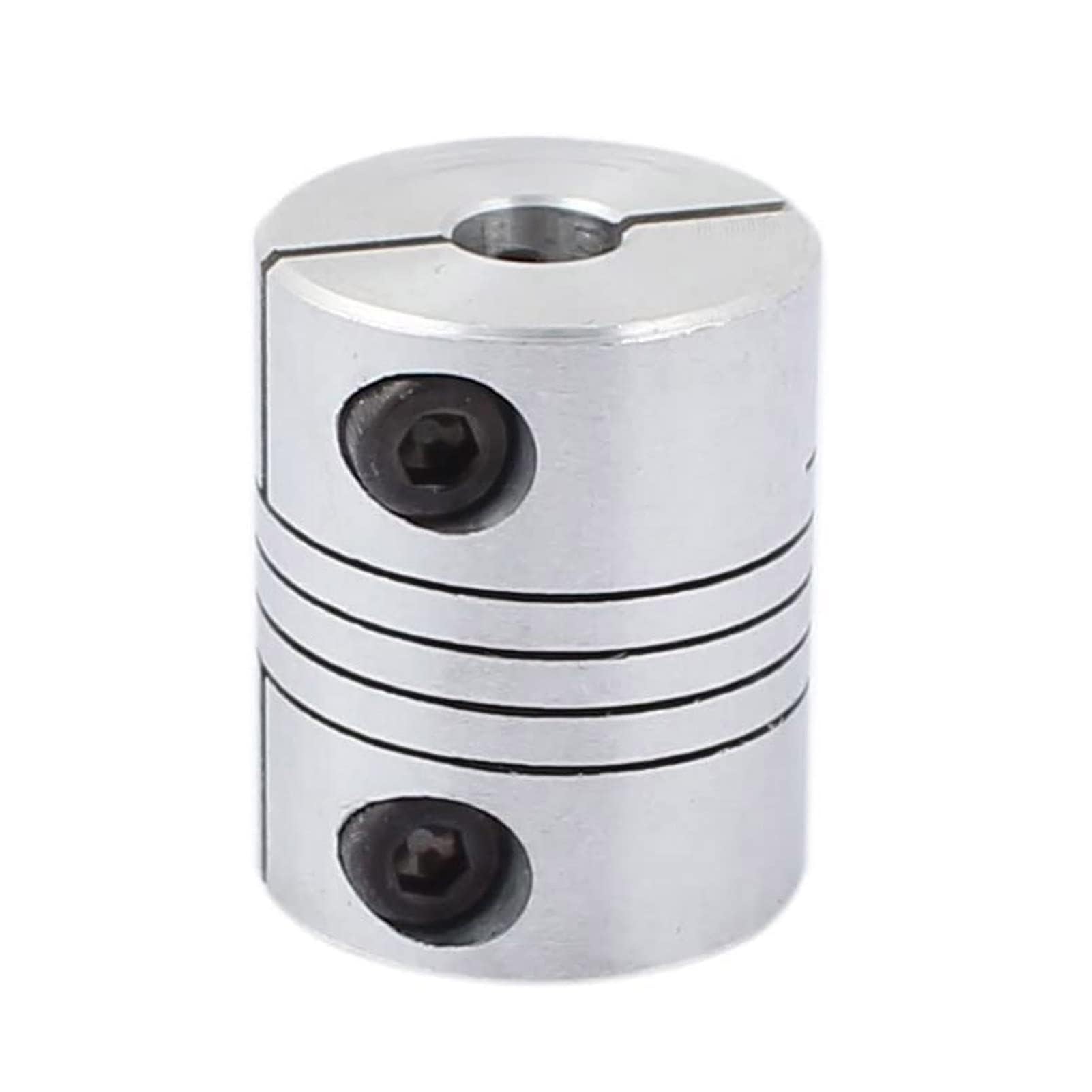 TA-VIGOR Shaft Coupling Flexible Coupler 6mm to 6.35mm Motor Connector Joint D25mm x L20mm Aluminum Alloy Silver Stepper Motor Coupler Joint Connector