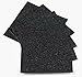 Expressions Vinyl - Black - 12in. x 12in. 5-pack Ultra-Glitter Permanent Vinyl Single Color Sheets