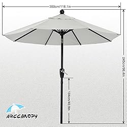 ABCCANOPY Durable Patio Umbrellas 10' Light Beige