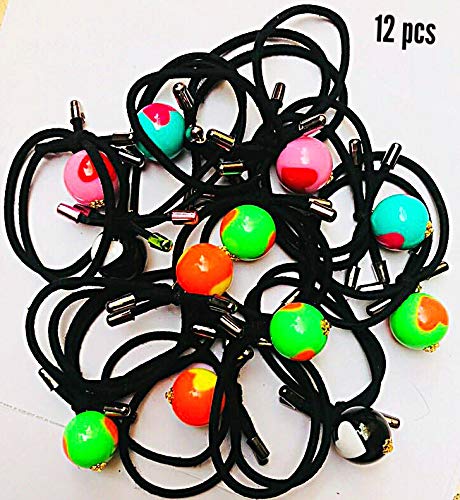 Buy Khurana Plastic Black Heart Balls Elastic Rubber Bands For