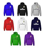 MAP Collection Real Madrid Adult Hoodie (Black, Navy, Red, Gray, White, Purple, Green, Blue)