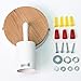IJ INJUICY Vintage Wooden Wall Sconce, Metal Wall Light Fixture for Bedroom Living Room Bedside Hall Night Lighting Reading Lamp (White)