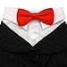 Alfie Pet - Oscar Formal Tuxedo with Black Tie and Red Bow Tie - Color: Black, Size: Medium